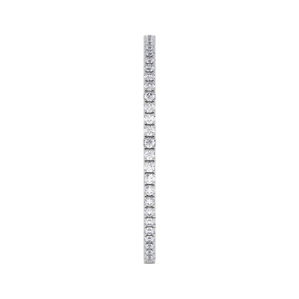 14K white Gold Tennis Bangle 4.00 CTW