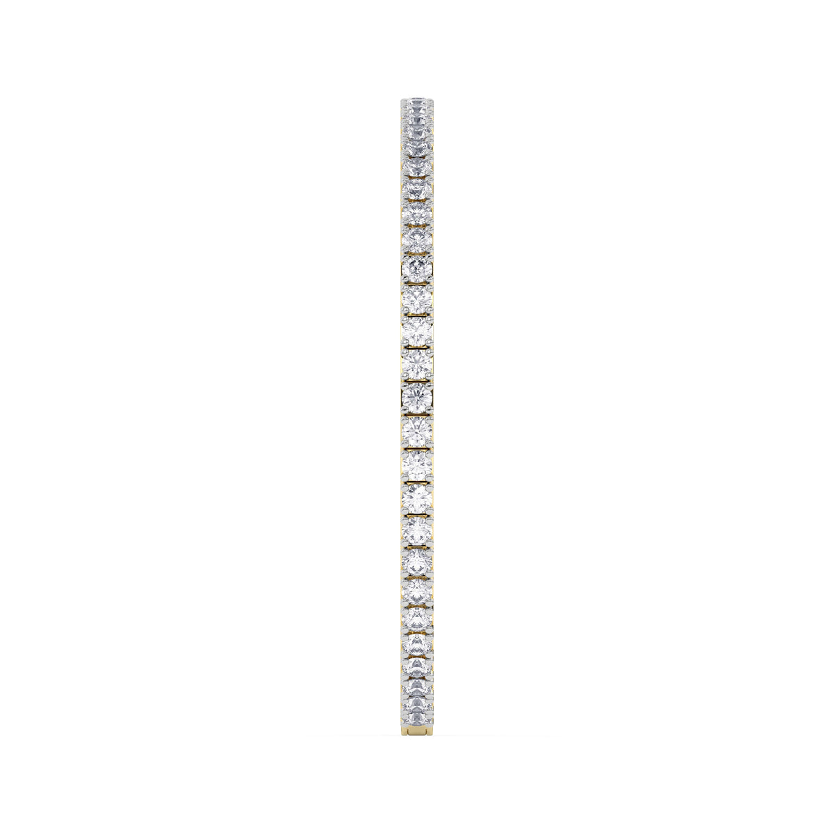 14K yellow Gold Tennis Bangle 4.00 CTW