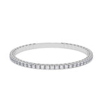 14K white Gold Tennis Bangle 5.00 CTW