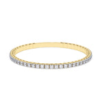 14K yellow Gold Tennis Bangle 5.00 CTW