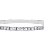 14K white Gold Tennis Bangle 5.00 CTW