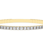 14K yellow Gold Tennis Bangle 5.00 CTW