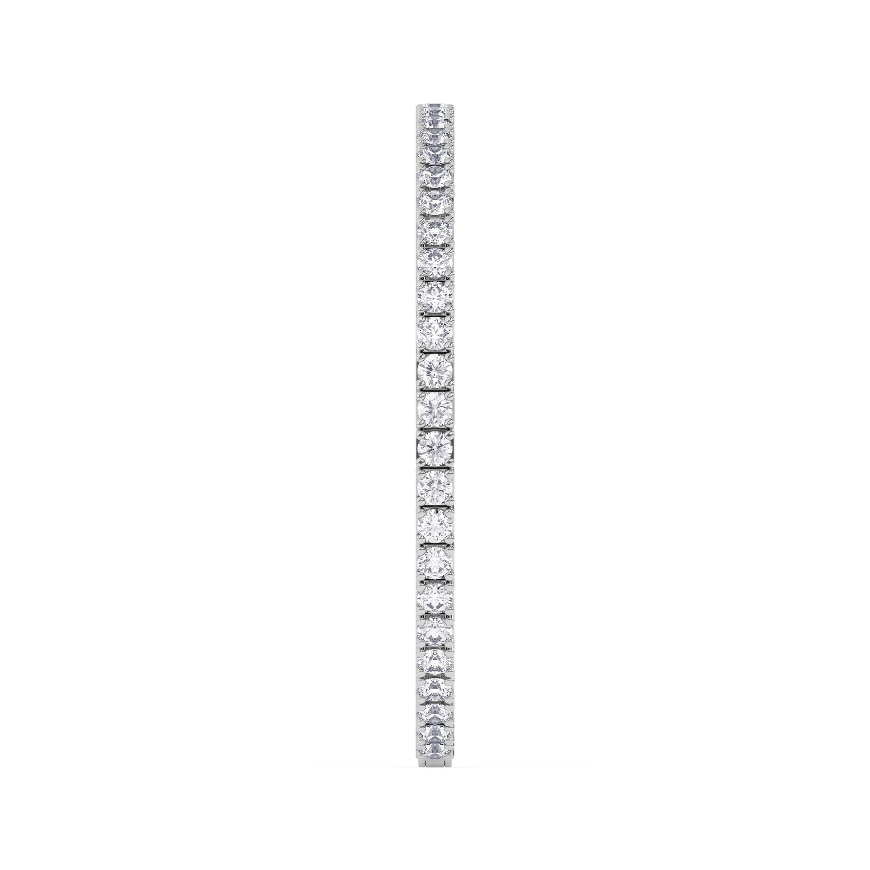 14K white Gold Tennis Bangle 5.00 CTW