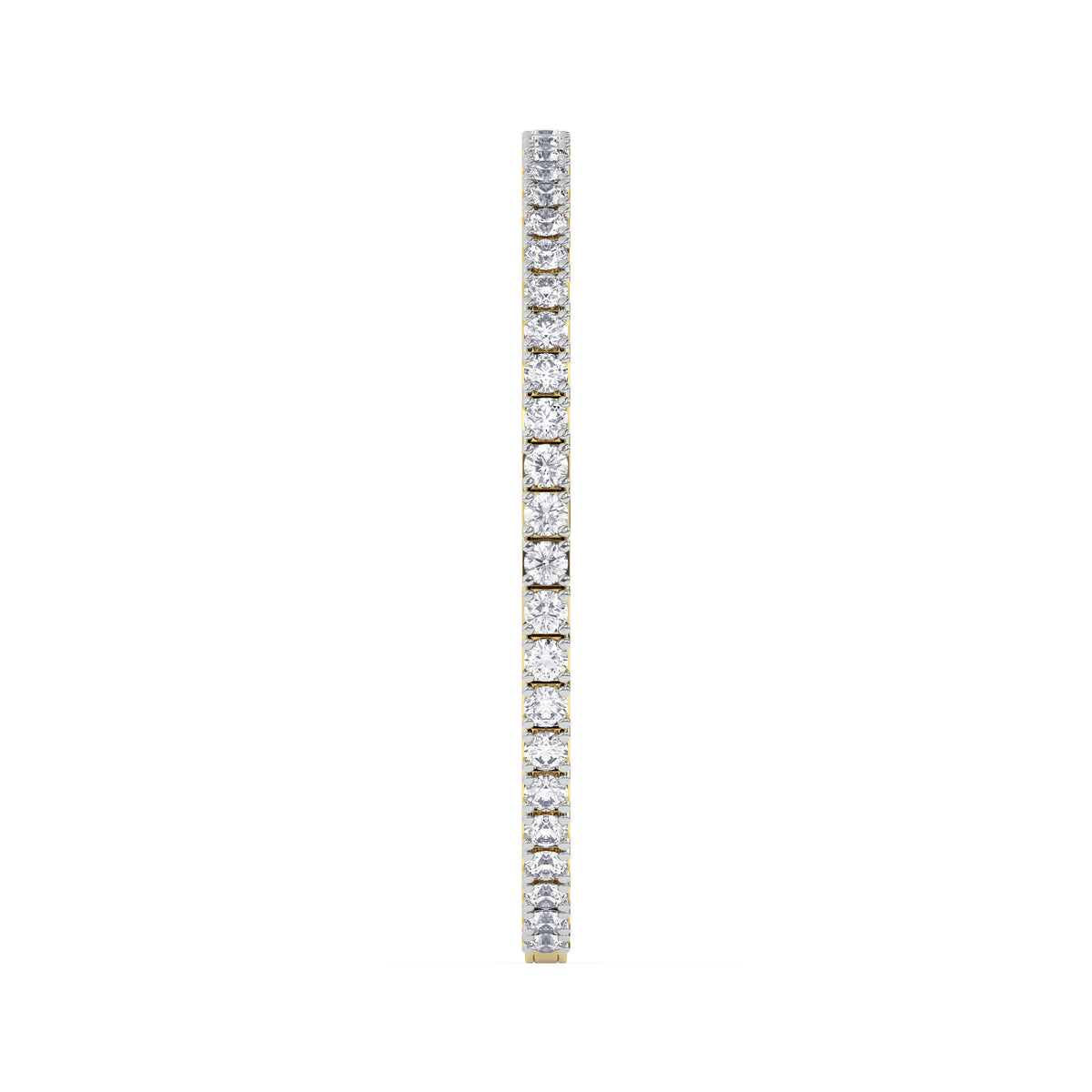 14K yellow Gold Tennis Bangle 5.00 CTW