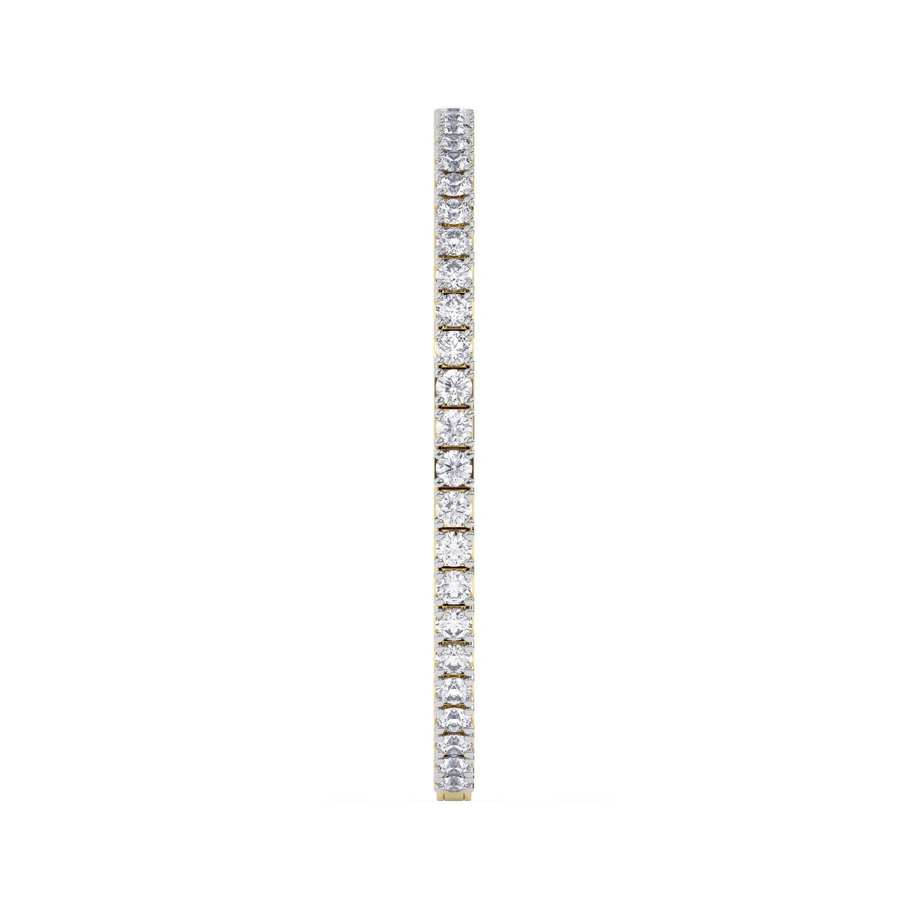 14K yellow Gold Tennis Bangle 5.00 CTW