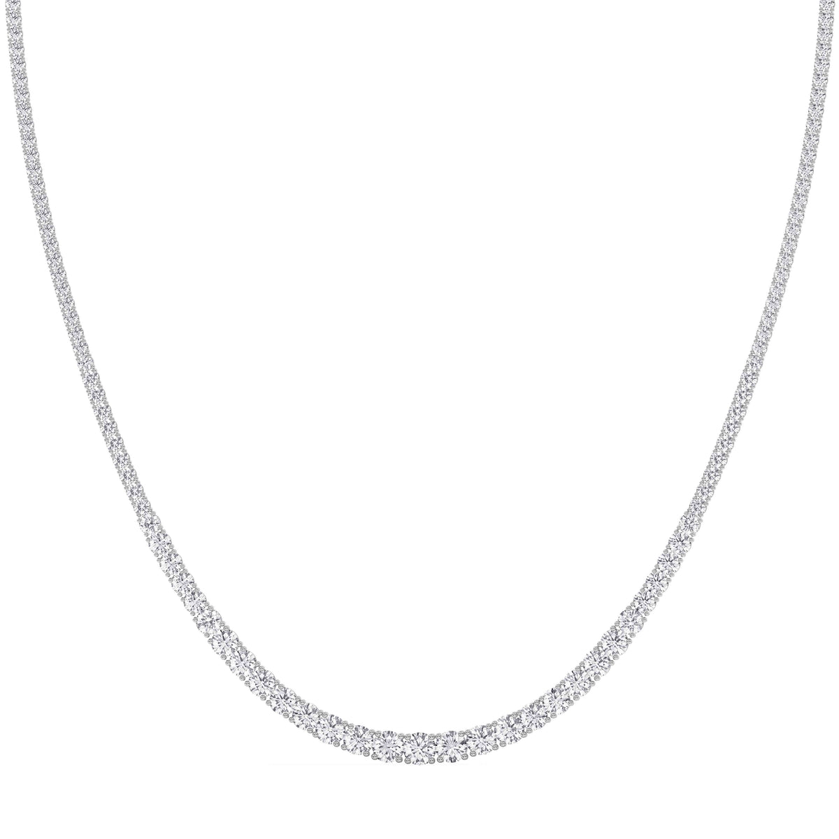 Platinum Tennis Necklace 10.00 CTW