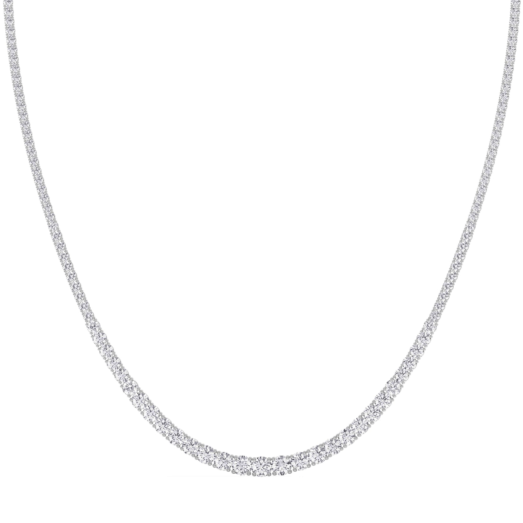 Platinum Tennis Necklace 10.00 CTW