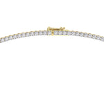 14K yellow Gold Tennis Necklace 10.00 CTW