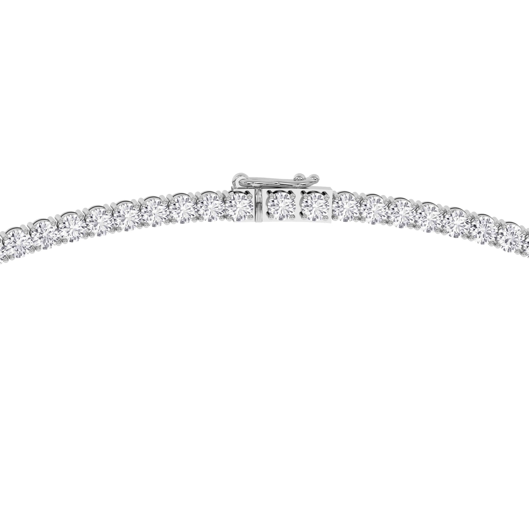 14K white Gold Tennis Necklace 15.00 CTW