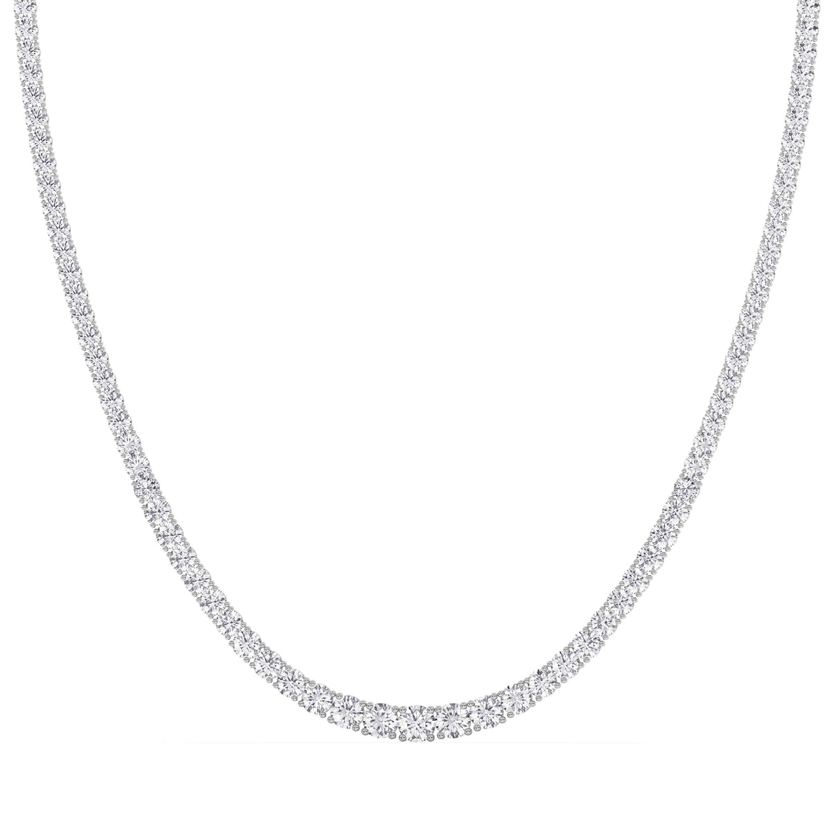 14K white Gold Tennis Necklace 20.00 CTW