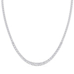 14K white Gold Tennis Necklace 20.00 CTW