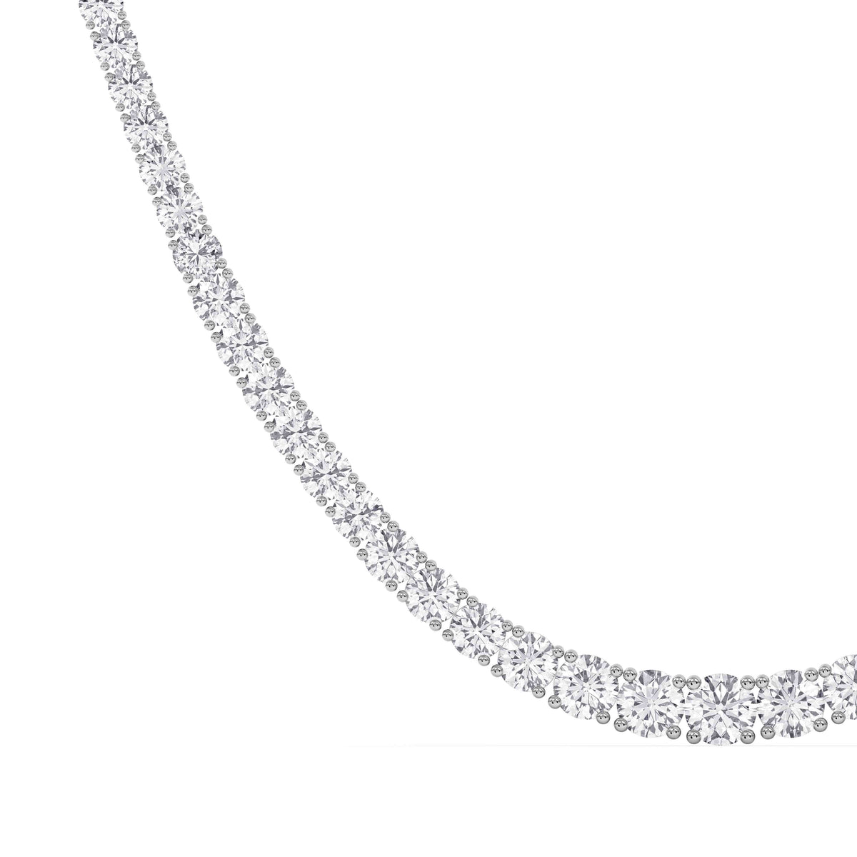 14K white Gold Tennis Necklace 20.00 CTW