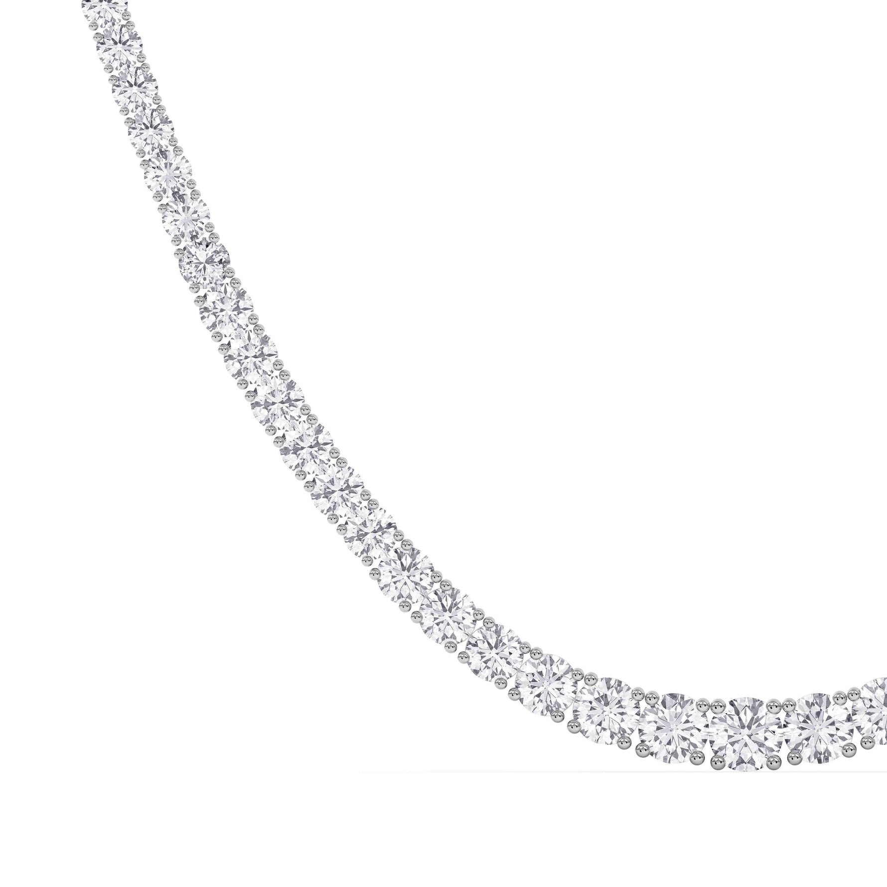 14K white Gold Tennis Necklace 20.00 CTW