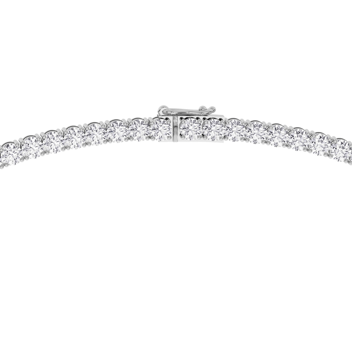 14K white Gold Tennis Necklace 20.00 CTW