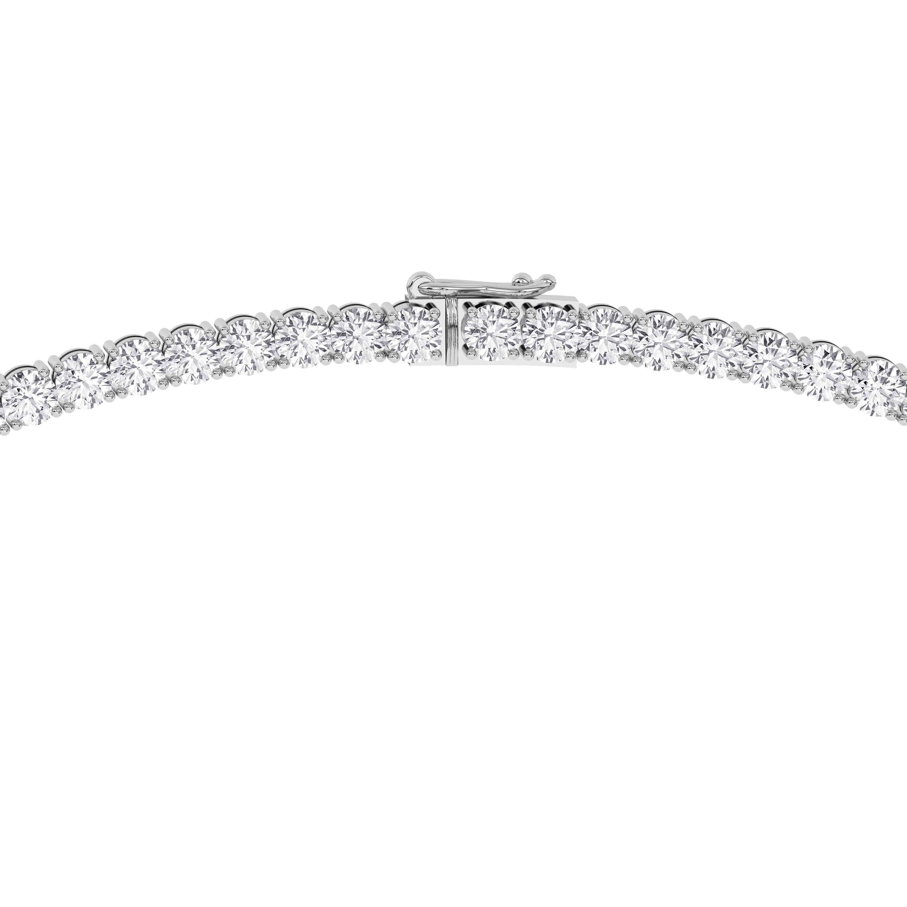 14K white Gold Tennis Necklace 20.00 CTW