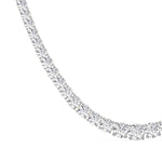 14K yellow Gold Tennis Necklace 25.00 CTW