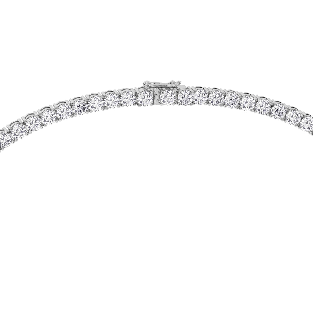 14K white Gold Tennis Necklace 25.00 CTW