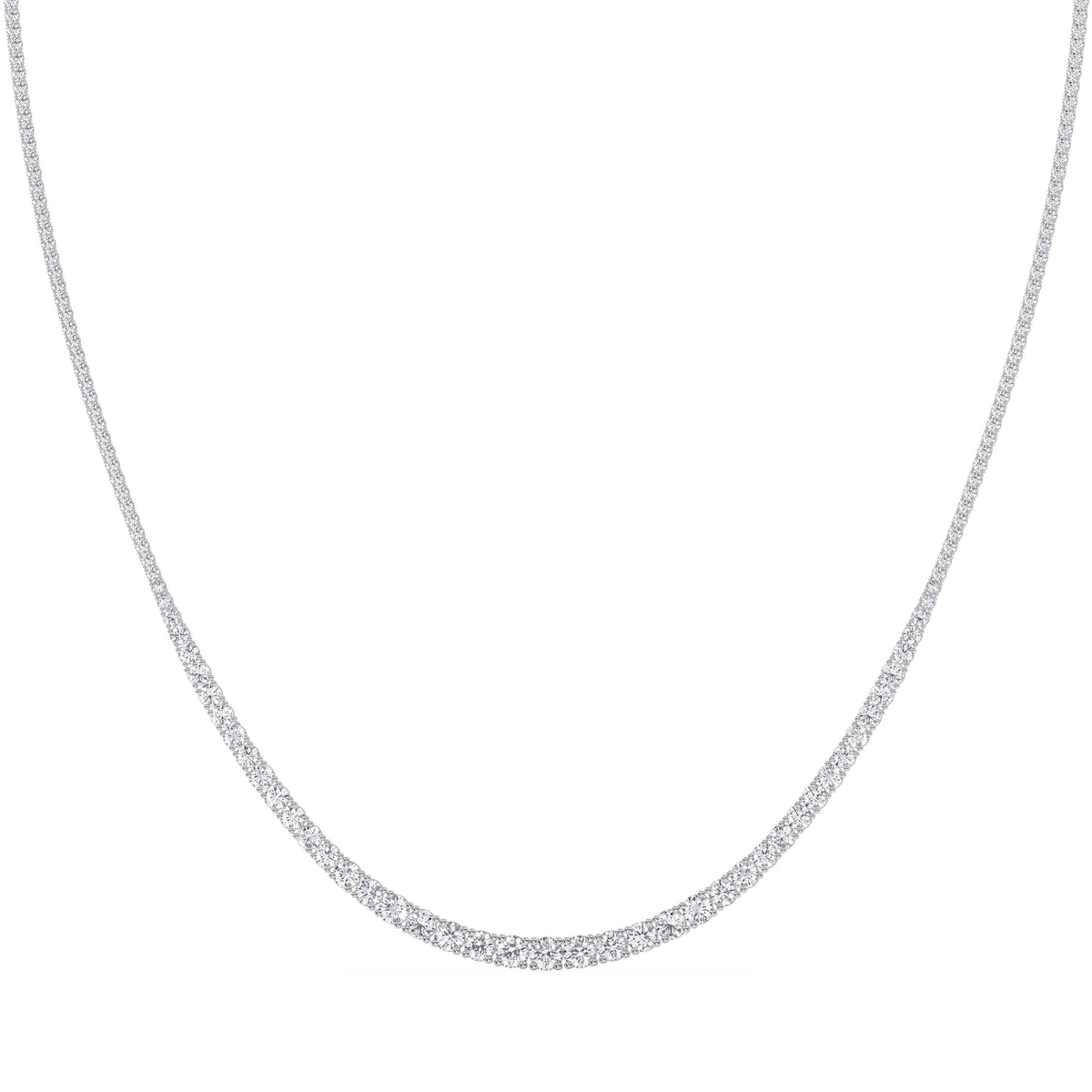 Platinum Tennis Necklace 5.00 CTW