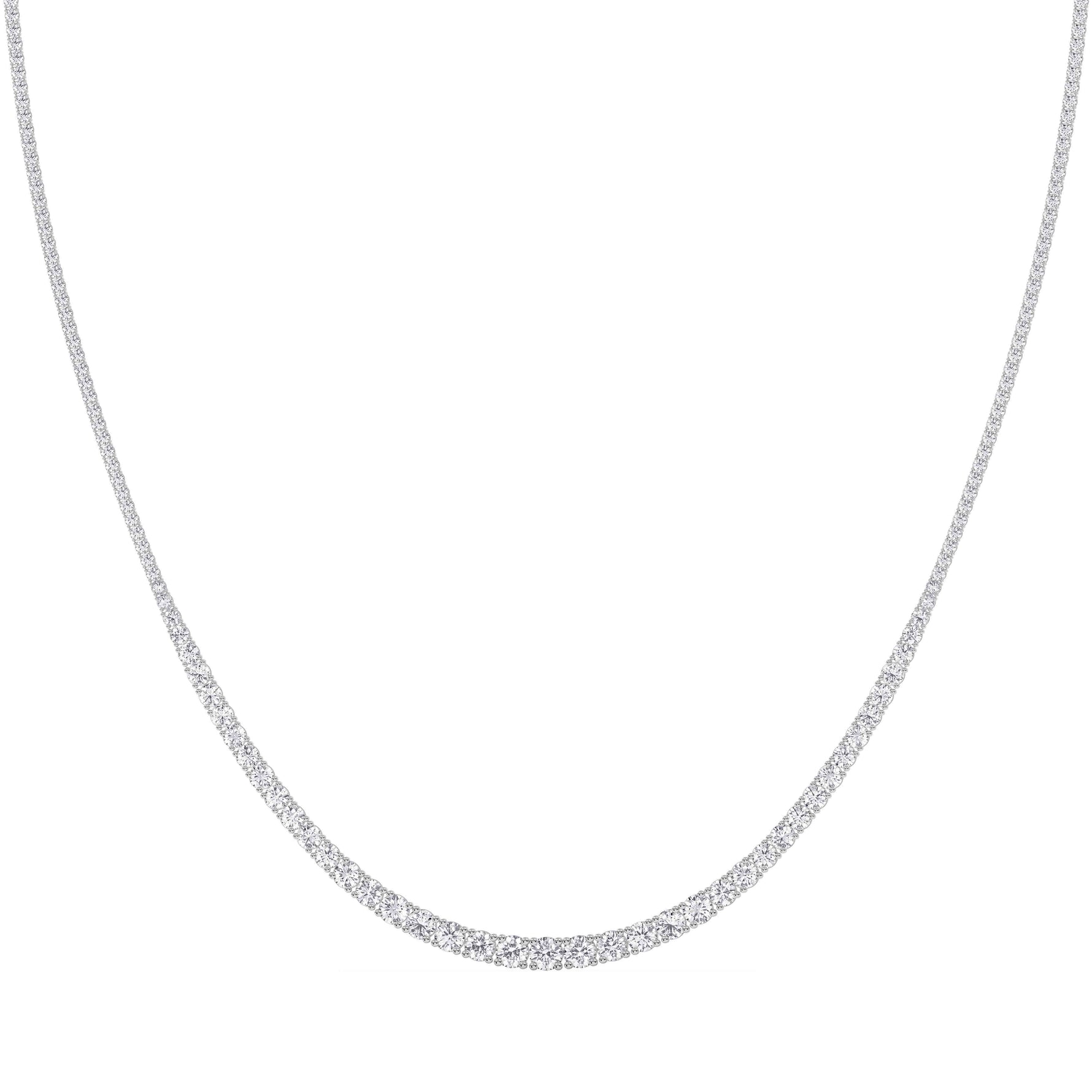 Platinum Tennis Necklace 5.00 CTW