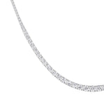 14K white Gold Tennis Necklace 5.00 CTW