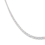 14K yellow Gold Tennis Necklace 5.00 CTW
