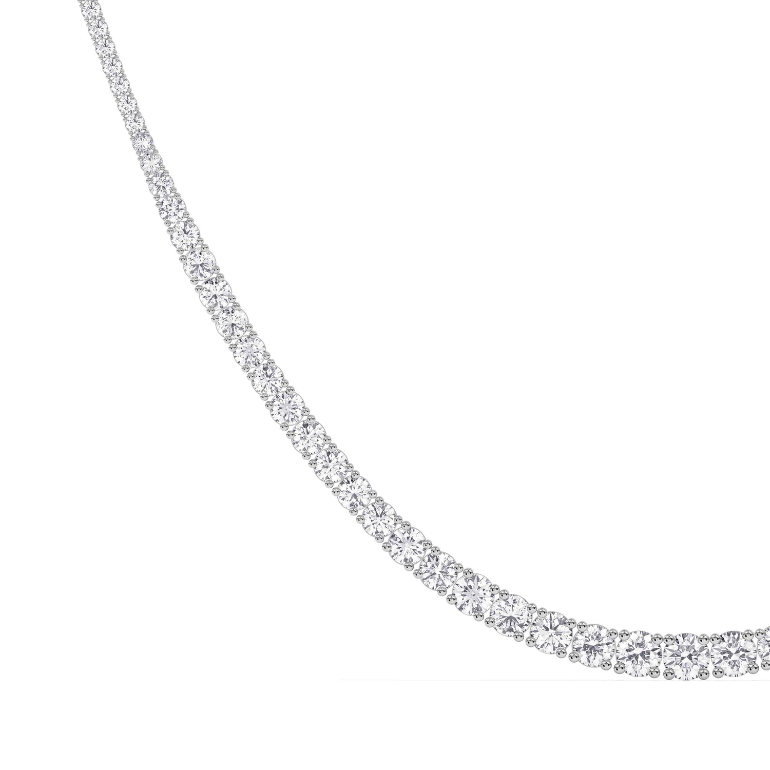 Platinum Tennis Necklace 5.00 CTW
