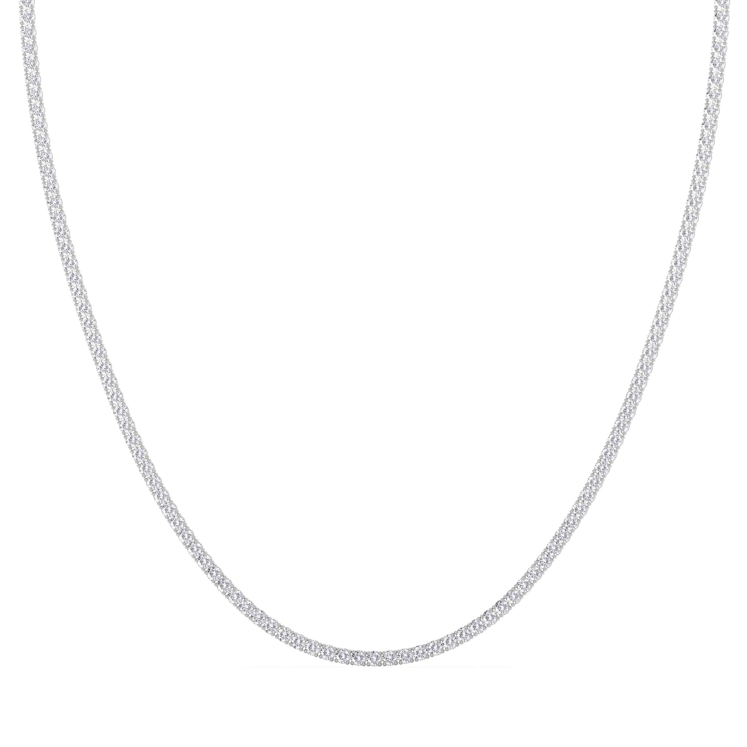 Platinum Tennis Necklace 10.00 CTW