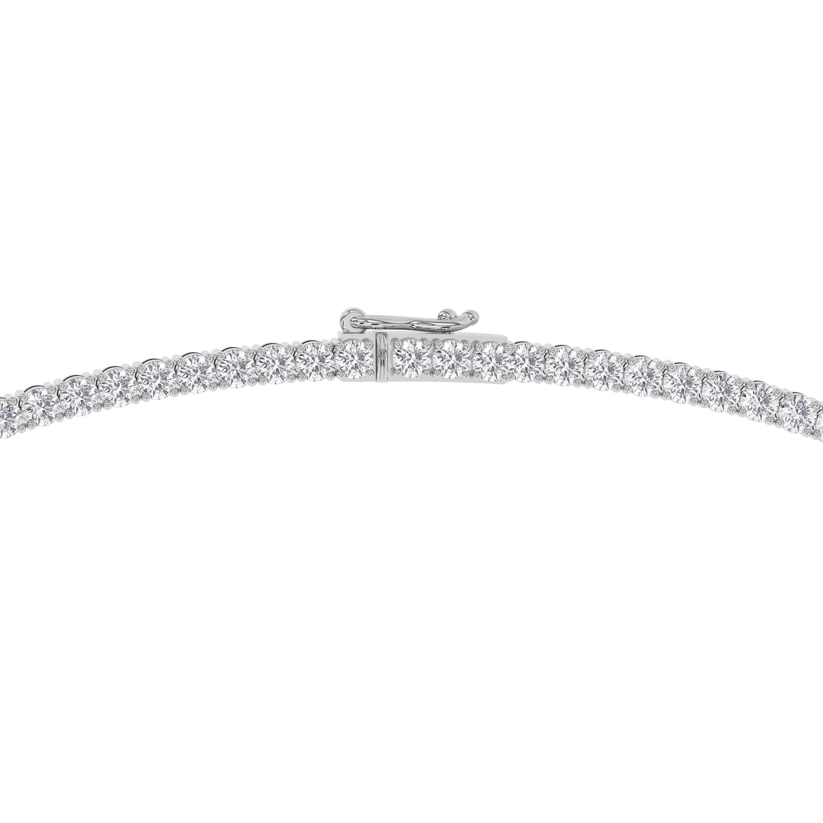 Platinum Tennis Necklace 10.00 CTW