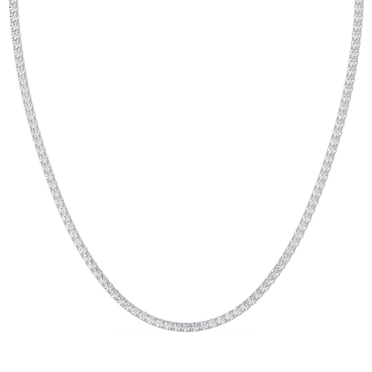 Platinum Tennis Necklace 15.00 CTW
