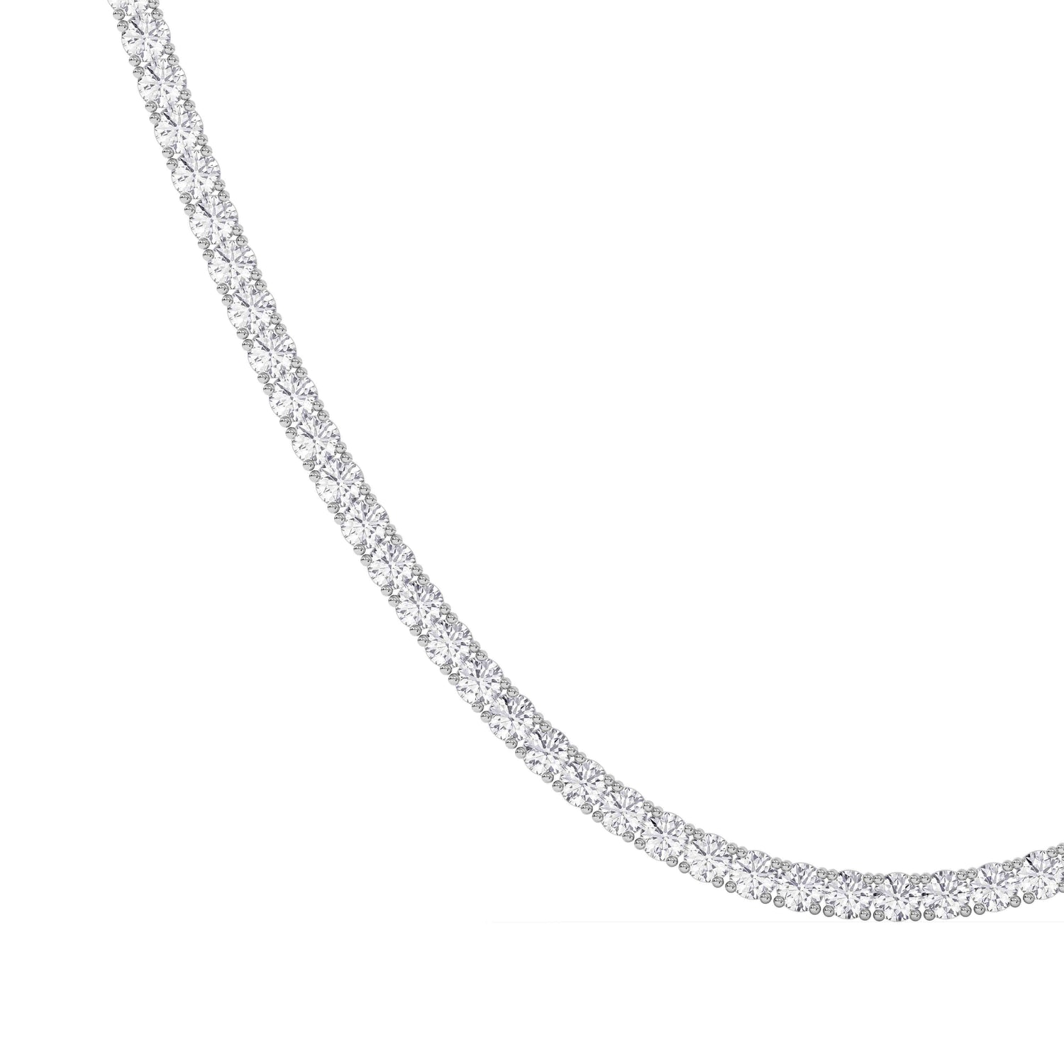 Platinum Tennis Necklace 15.00 CTW
