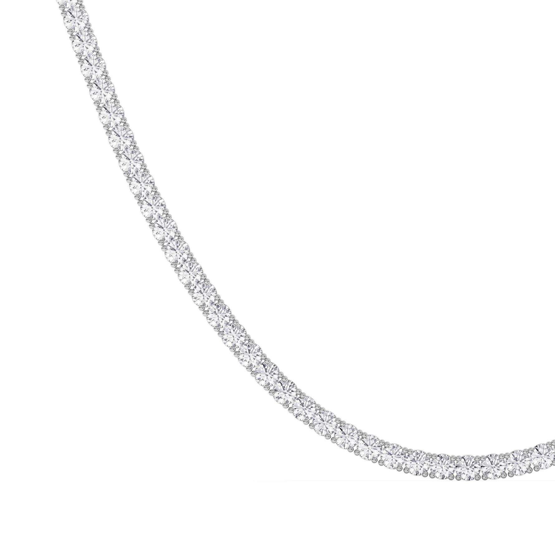 Platinum Tennis Necklace 15.00 CTW