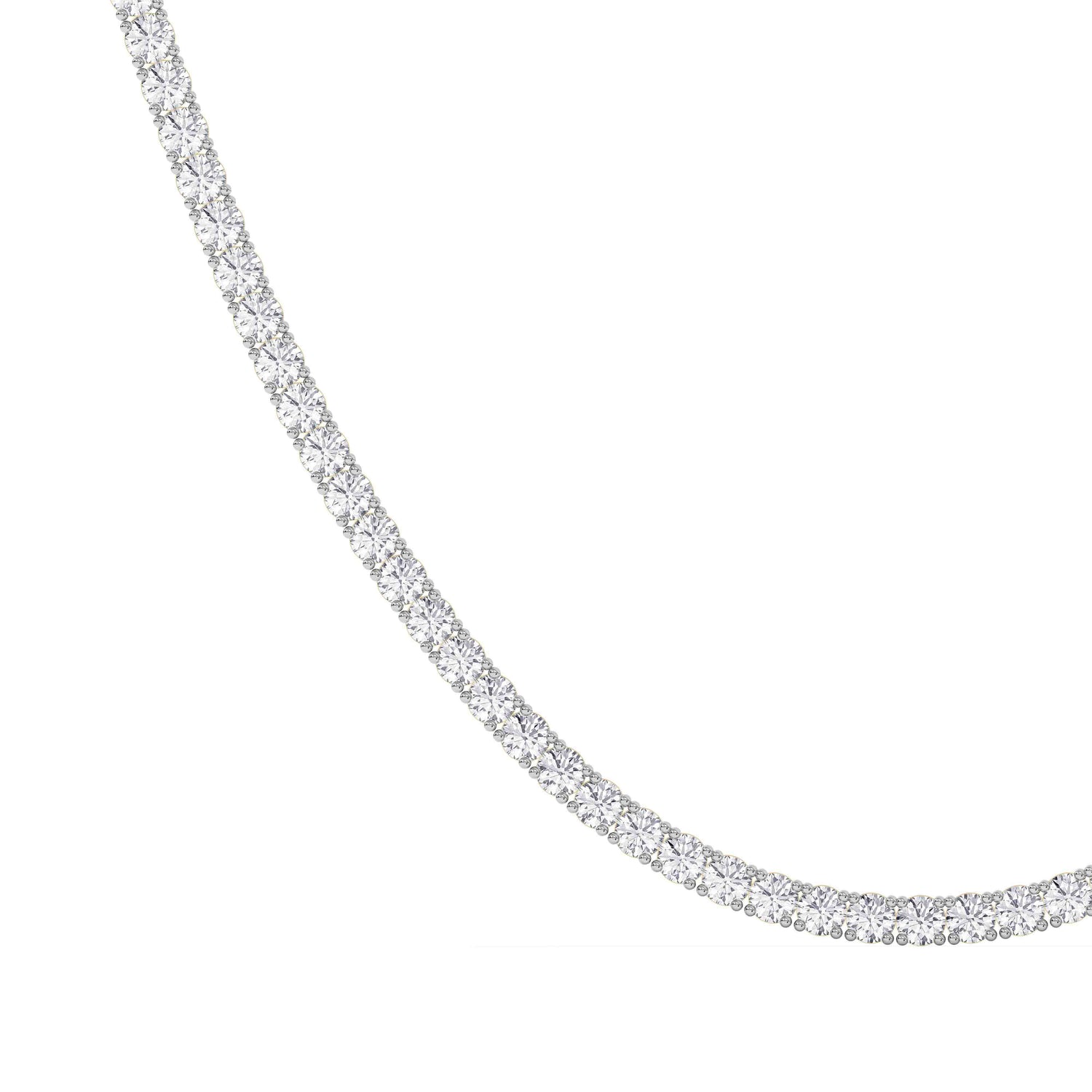 14K yellow Gold Tennis Necklace 15.00 CTW