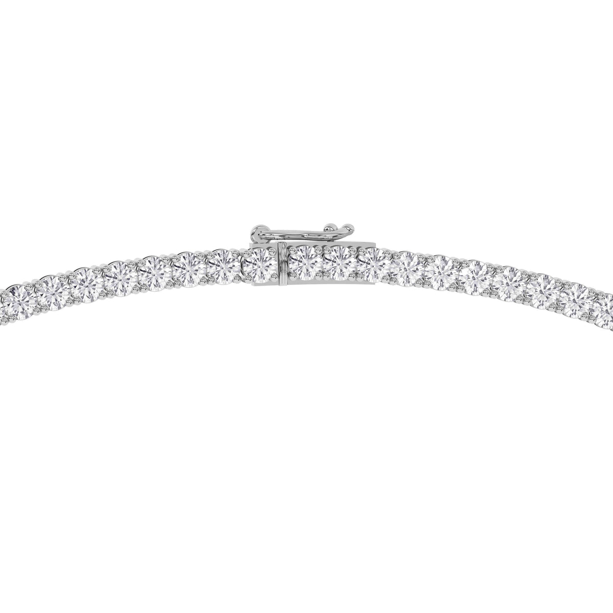 Platinum Tennis Necklace 15.00 CTW