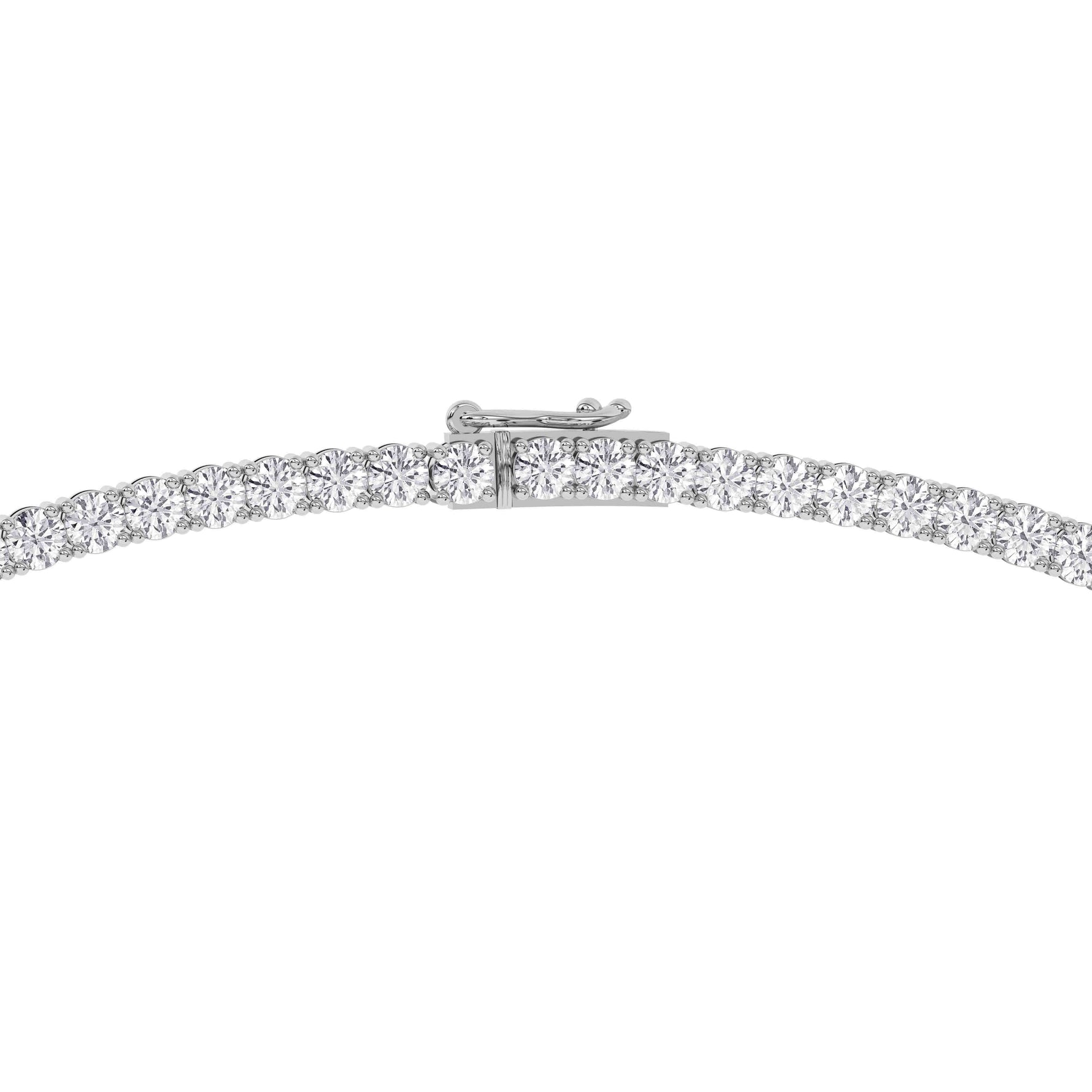 Platinum Tennis Necklace 15.00 CTW