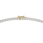 14K yellow Gold Tennis Necklace 15.00 CTW