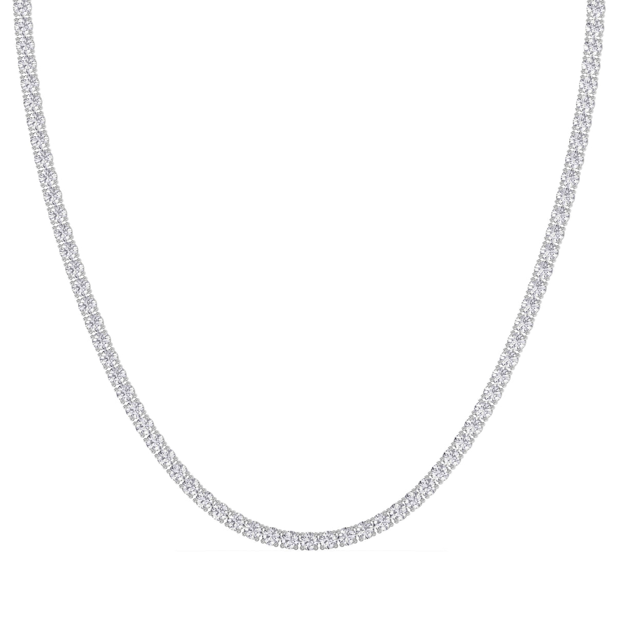 14K white Gold Tennis Necklace 20.00 CTW
