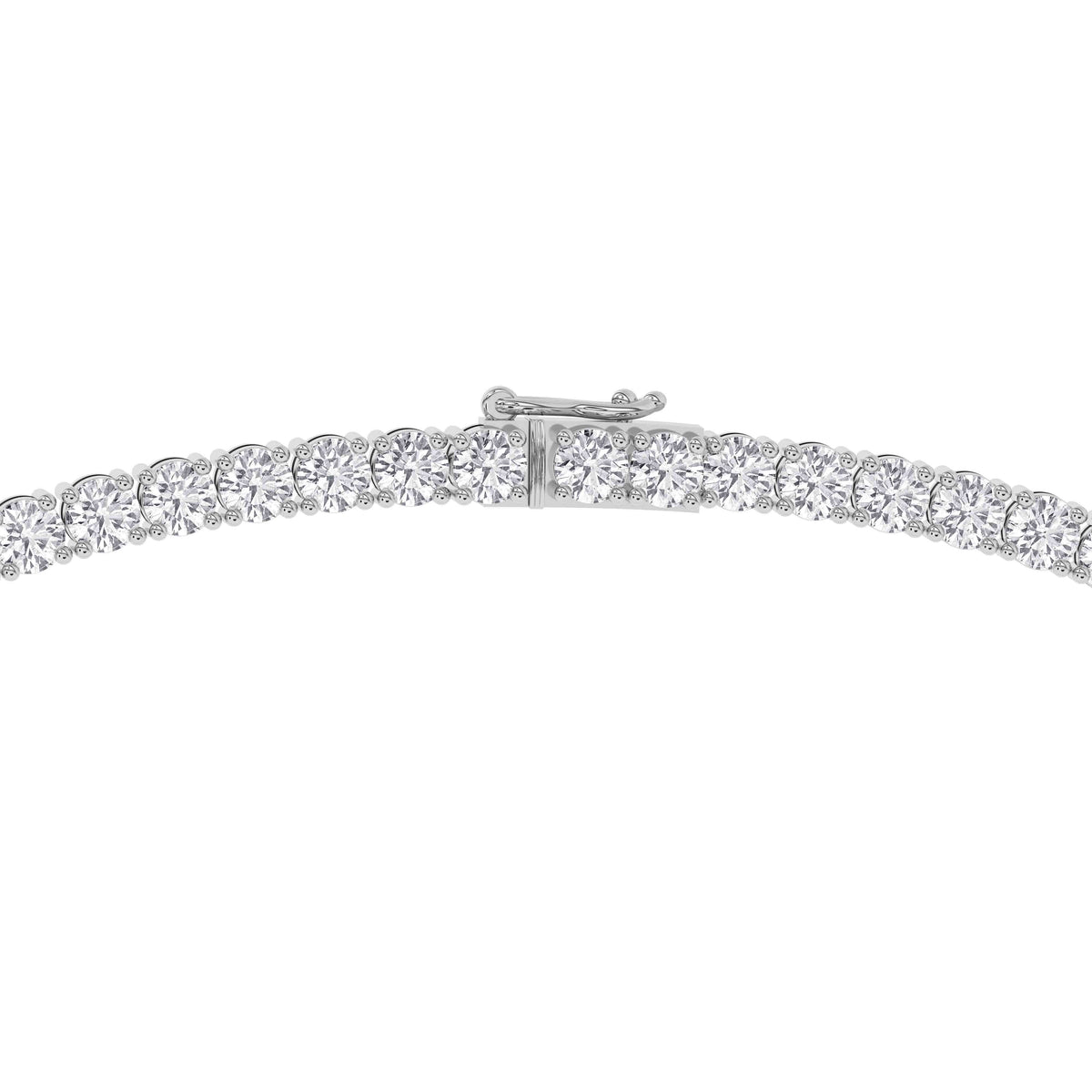 14K white Gold Tennis Necklace 20.00 CTW