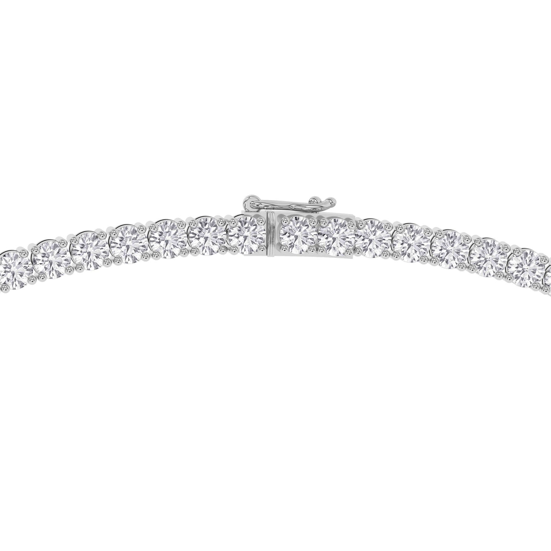 14K white Gold Tennis Necklace 20.00 CTW