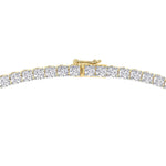 14K yellow Gold Tennis Necklace 20.00 CTW