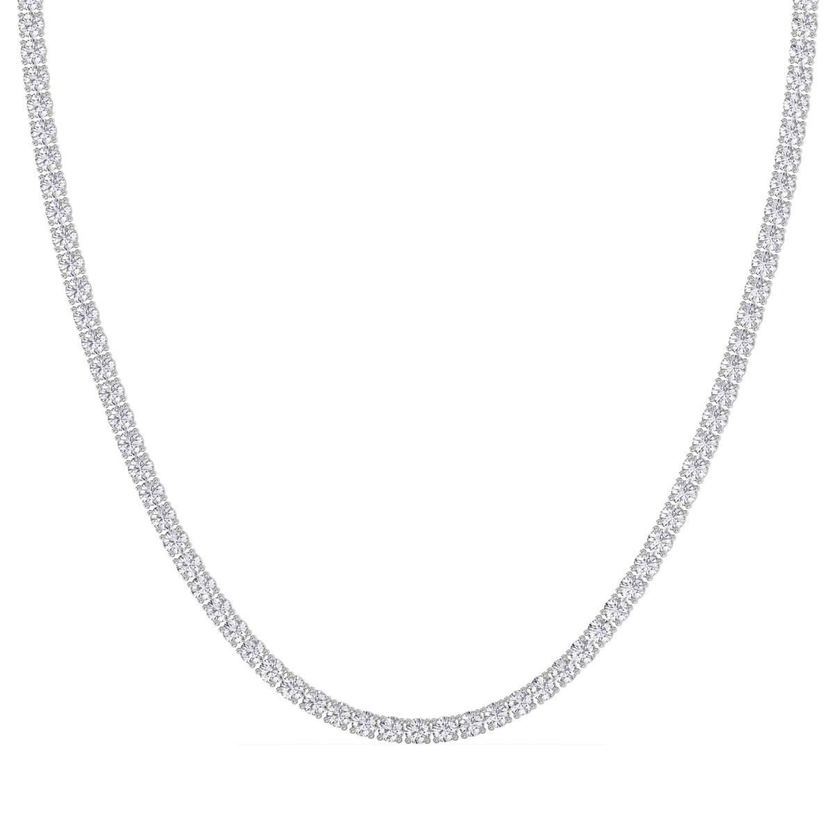 14K white Gold Tennis Necklace 25.00 CTW