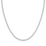 14K white Gold Tennis Necklace 25.00 CTW