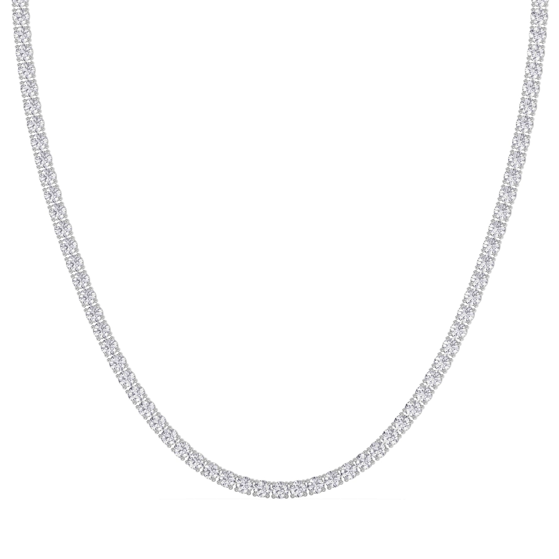 14K white Gold Tennis Necklace 25.00 CTW