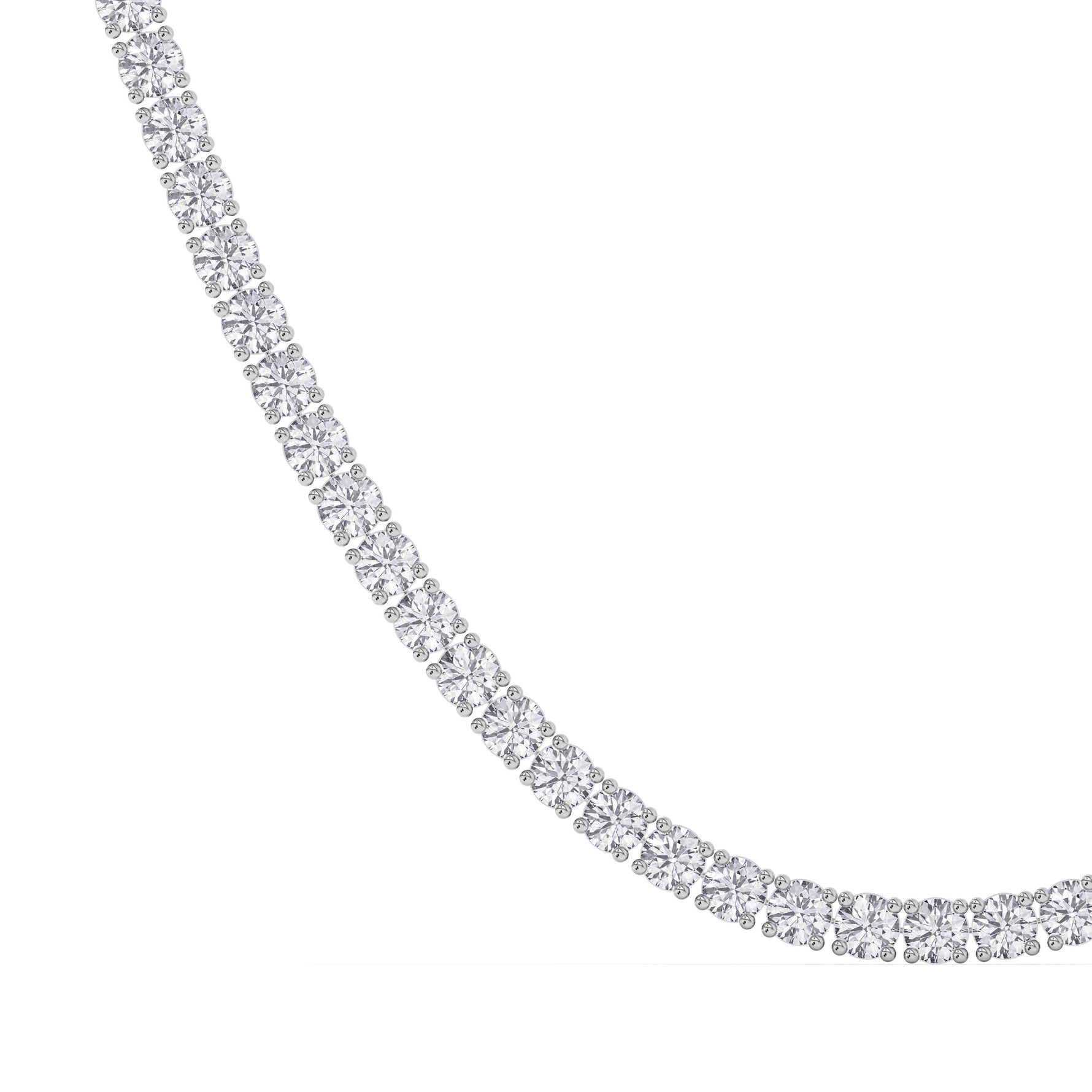 14K white Gold Tennis Necklace 25.00 CTW