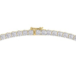 14K yellow Gold Tennis Necklace 25.00 CTW