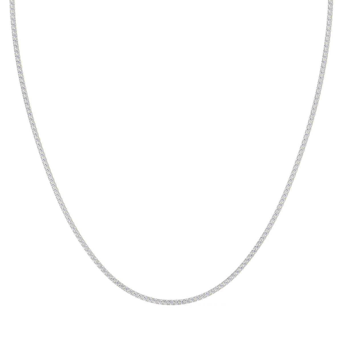 14K yellow Gold Tennis Necklace 5.00 CTW
