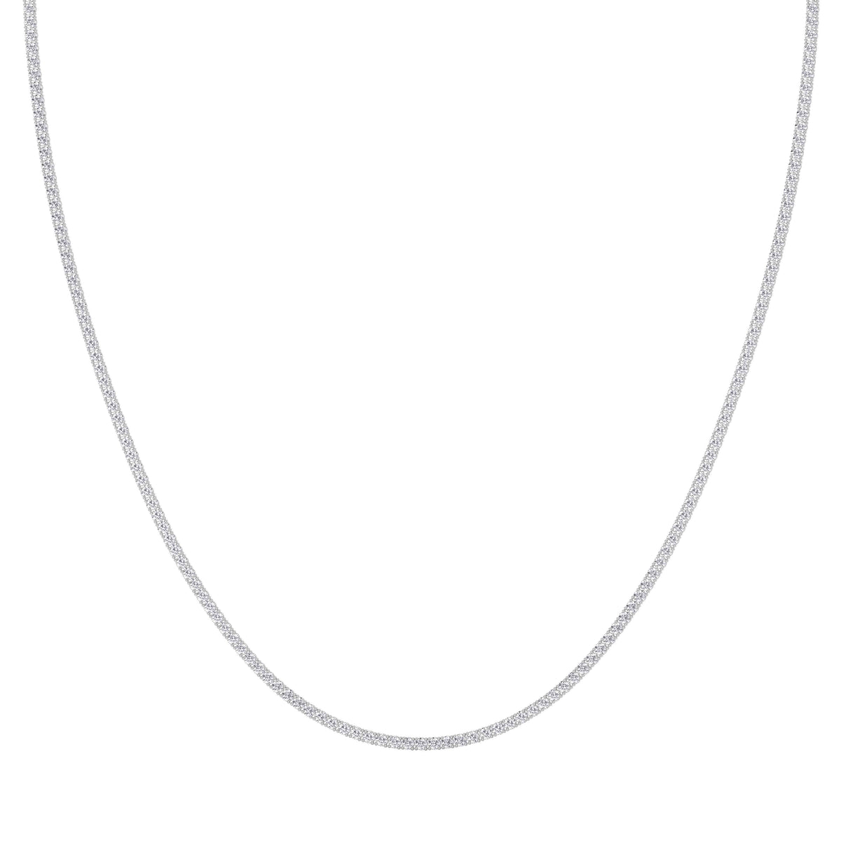 Platinum Tennis Necklace 5.00 CTW