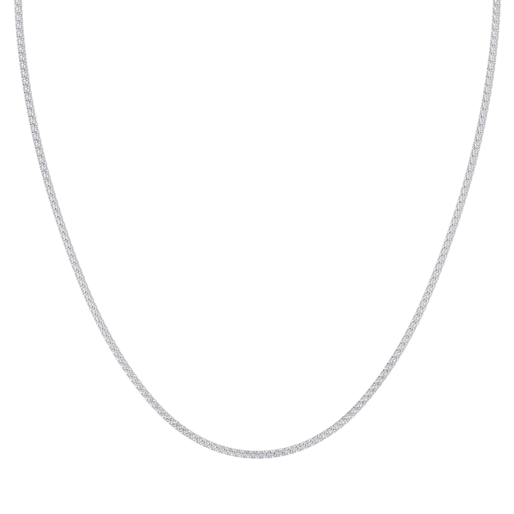 Platinum Tennis Necklace 5.00 CTW