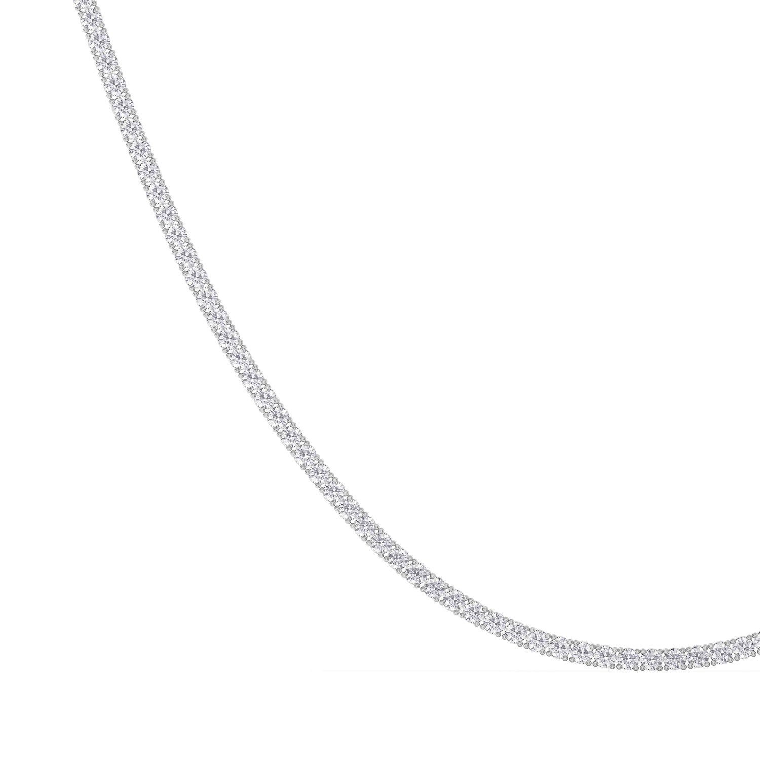 Platinum Tennis Necklace 5.00 CTW