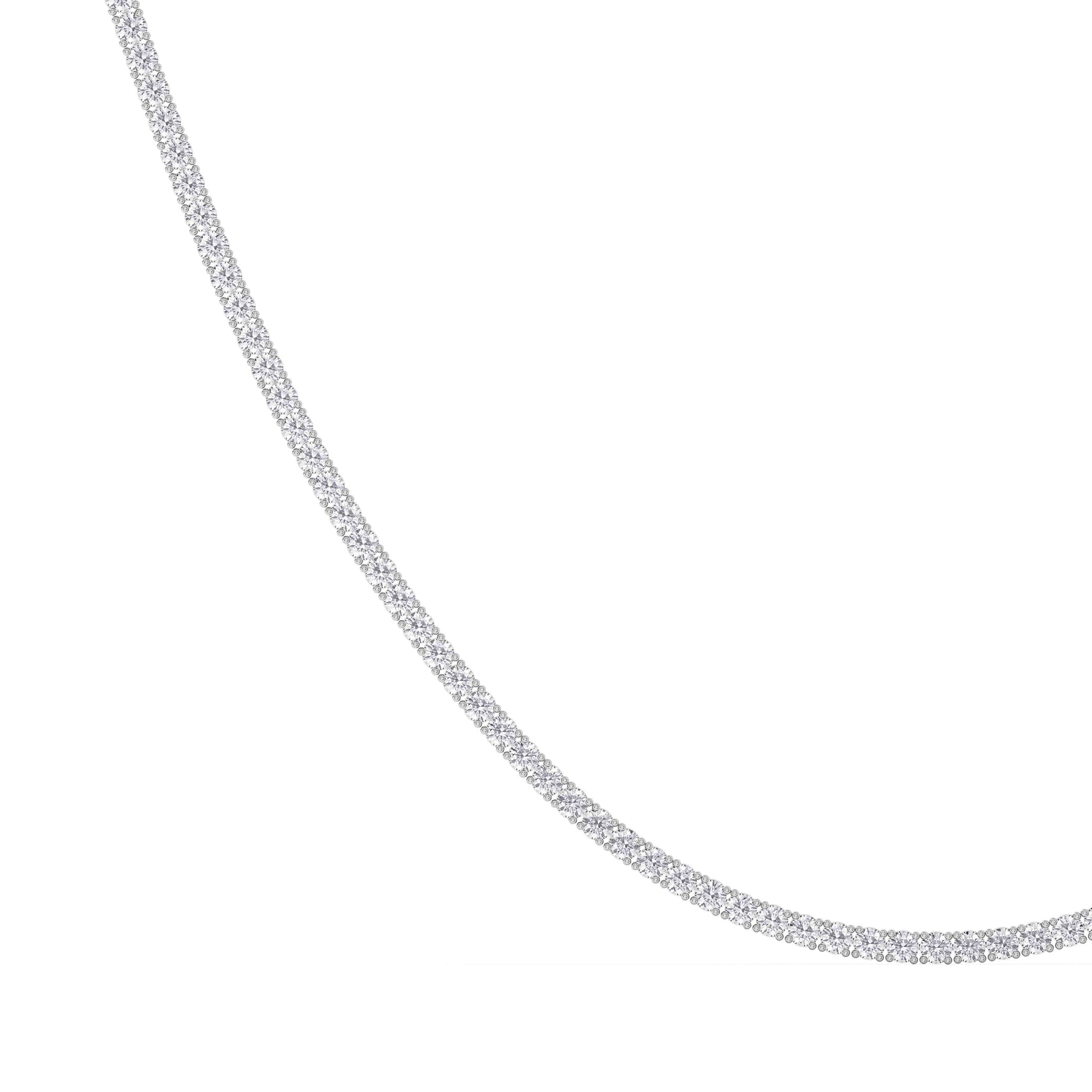 14K white Gold Tennis Necklace 5.00 CTW