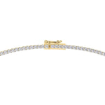 14K yellow Gold Tennis Necklace 5.00 CTW
